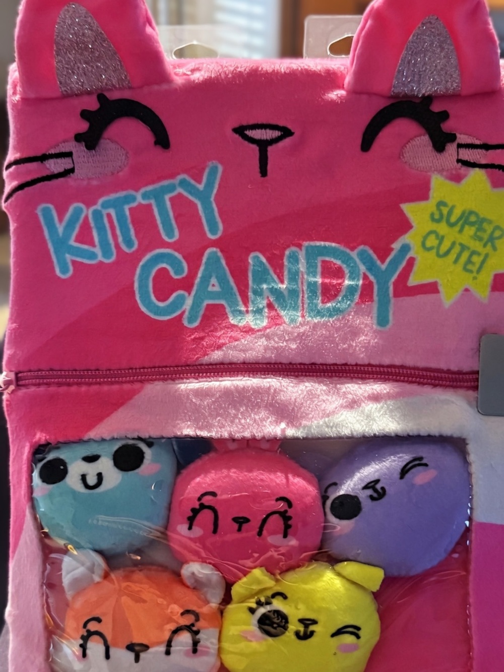 Claire's Pink Kitty Candy Plush Set Notepad